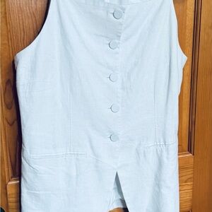 JOIE NWT WHITE LINEN SUIT VEST